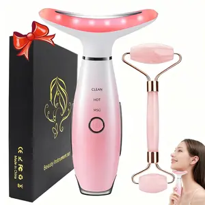 Portable Facial Massager with Vibration & Heating Function, Facial Beauty Instrument, Home Use Skincare Kit, Ideal for Halloween & Christmas Gifts