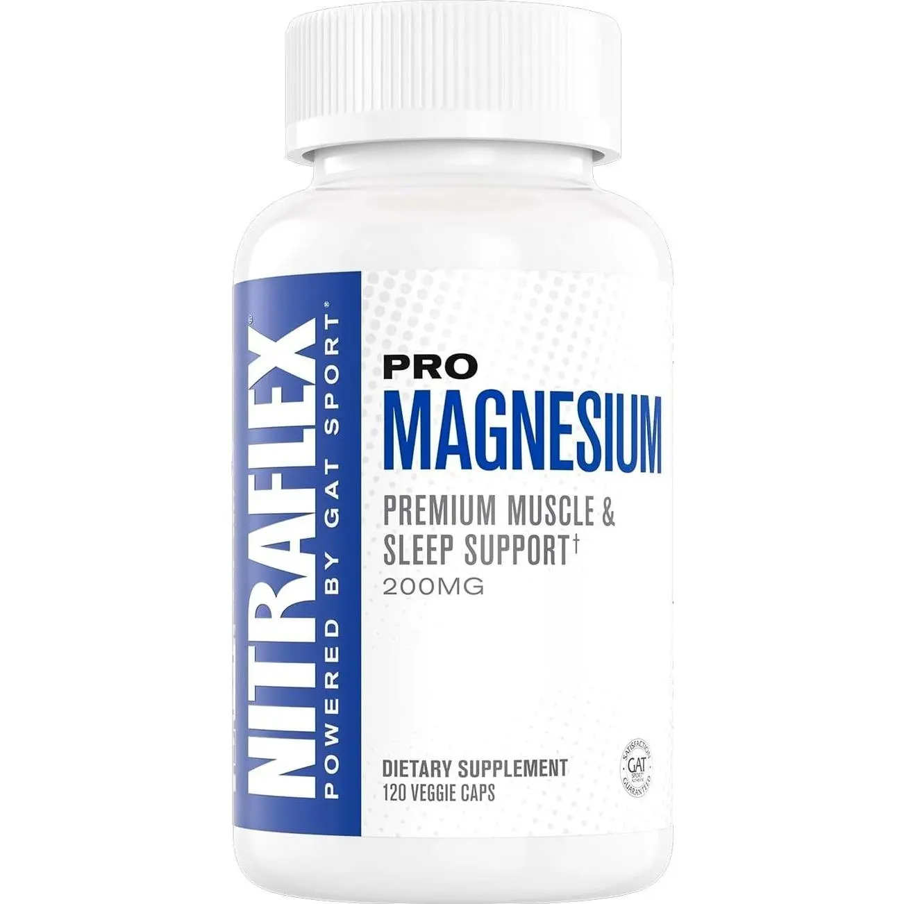 GAT SPORT Pro Magnesium, High Potency, Increased Absorption Vitamin B6, Vitamin D, 120 Capsules