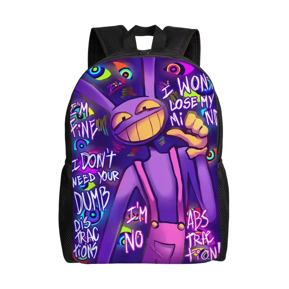 Jax Cartoon Digitals Circus Thermal Backpack Women Breathable Backpacks Polyester Cool High School Bags Sport Colorful Rucksack