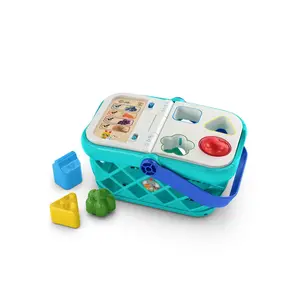 Baby Einstein Magic Touch Shopping Basket Pretend Play Toy | 9–48M Learning Shapes, Colors & Foods, Multilingual