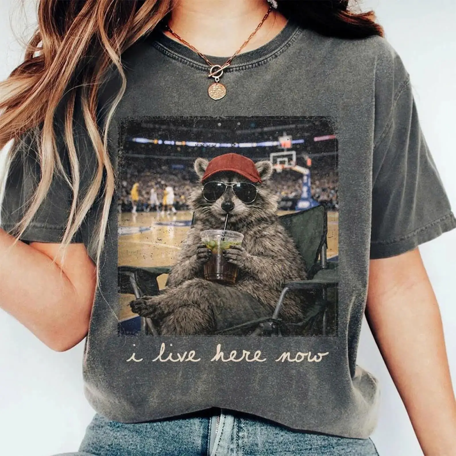 Comfort Colors Racoon Funny Ballfield Basketball Unisex Shirt, Basketball Mom Travel Tournament Tee, Basketball Game Day Mama Gifts