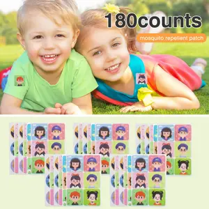180 randomly designed cute cartoon mosquito repellent patches provide 24-hour protection.