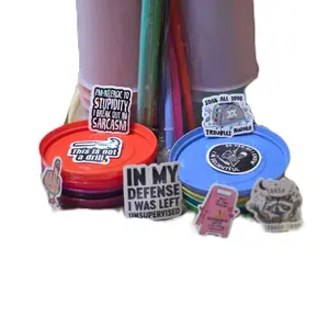 Color-Changing Water Bottle Cup Set with Included Straw, Lid, and 6 or 7 Funny Stickers