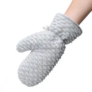 Silver Fiber Cleaning Gloves, Reusable Heavy Duty Scrub Gloves, Heat Resistant Waterproof Dish Gloves for Kitchen, Better Than Steel Wool Scrubbers microfiber cloth