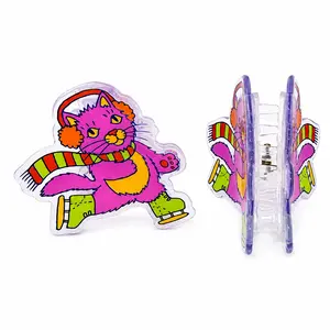 Ice Skating Kitty Hair Clip