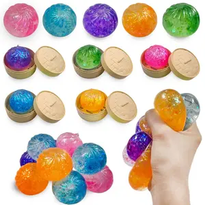 Glitter Dumpling Squishy Toy, Colorful Stress Relief Sensory Toy, Soft Slow Rebound, Perfect for Parties and Gifts