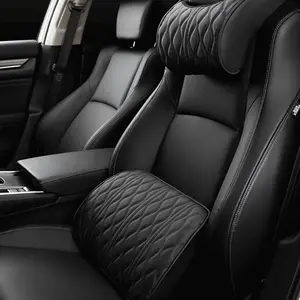 Premium Car Interior Set - Memory Foam Neck Pillow & Lumbar Support