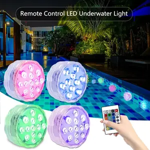 10 LED RGB Underwater Lights with Magnetic Suction Cups 16 Color Lights Fish Tank Pool Underwater Lighting Plant Grow Lights