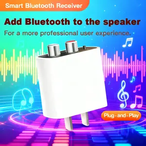 Bluetooth Audio Receiver 5.4 Upgrade Speakers Amplifiers Radios Wireless Lossless Stereo Bluetooth AUX RCA Dual Output Plug and Play
