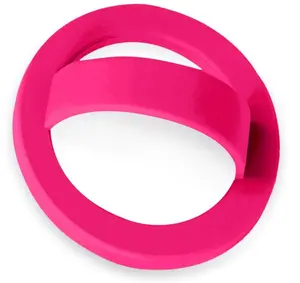 Magnetic Silicone Ring Grip Phone Holder, Loop Grip Phone Holder,Magnetic Phone Loop,Magsafe Phone Grip,Compatible with Magsafe for iPhone 16/15/14/13/12 Series (Pink)