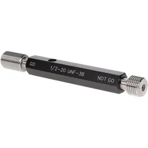 SPI Plug Thread Gage: 1/2-20 Thread, 3B Class, Double End, Go & No Go Handle Included 34-402-8
