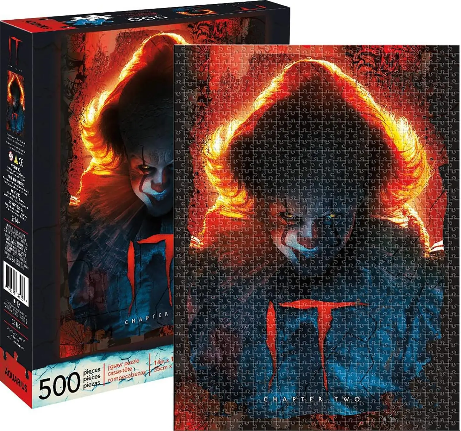 IT Chapter 2 500-Piece Jigsaw Puzzle, Colorful Art Design, Suitable for Ages 12+, 12 Years Above, Ideal for All Ages at Birthdays