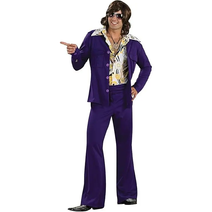 Mens Purple Leisure Suit Costume