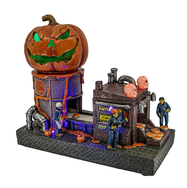 Animated Pumpkin Pie Factory – Halloween Village Building