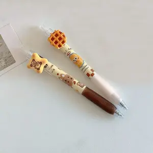 2/6pcs cookie pressed gel pens, cute simulated cookie pens, CS double-headed signature ballpoint pens, suitable for back-to-school season gifts, diary writing, collection pens, Aesthetic Pens, Cute Journal Pens, Pen Set