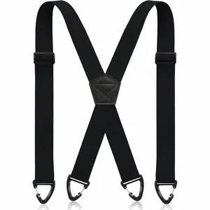 X Back Hidden Suspender 1.5 Inches Under Clothing Heavy Duty Work Suspenders for Men Women