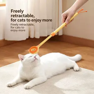 Pet Cat Scratch Toy, Adjustable Dual-Sided Massager, Interactive Cat Wand, Fun Cat Plaything, Ideal for Cat Licking and Scratching