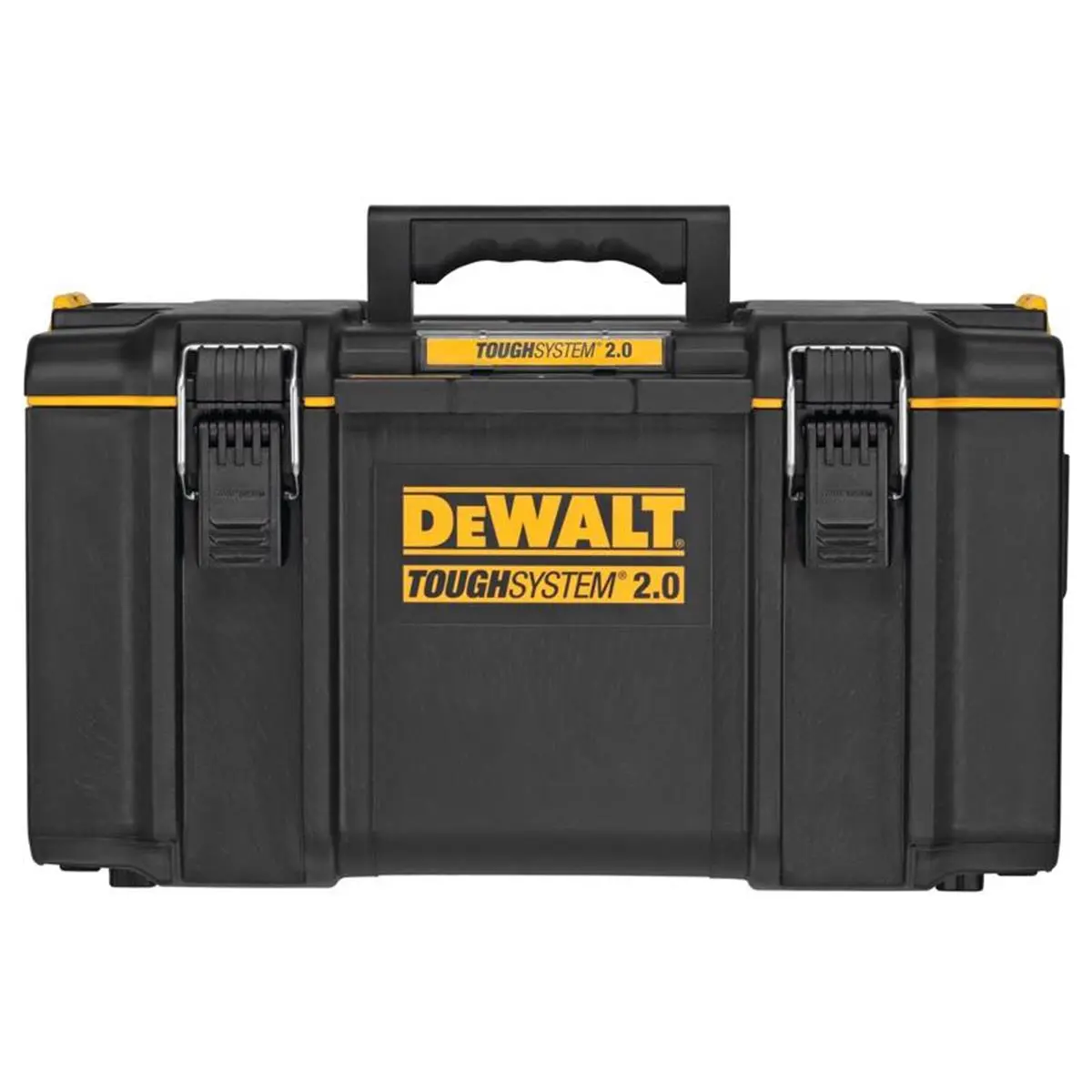 212 MAIN Large Heavy Duty Lockable Toolbox with Tray, 12.37x21.75x14.75 in., Black & Yellow, for Lockable Tool Storage, Tools for Mechanics