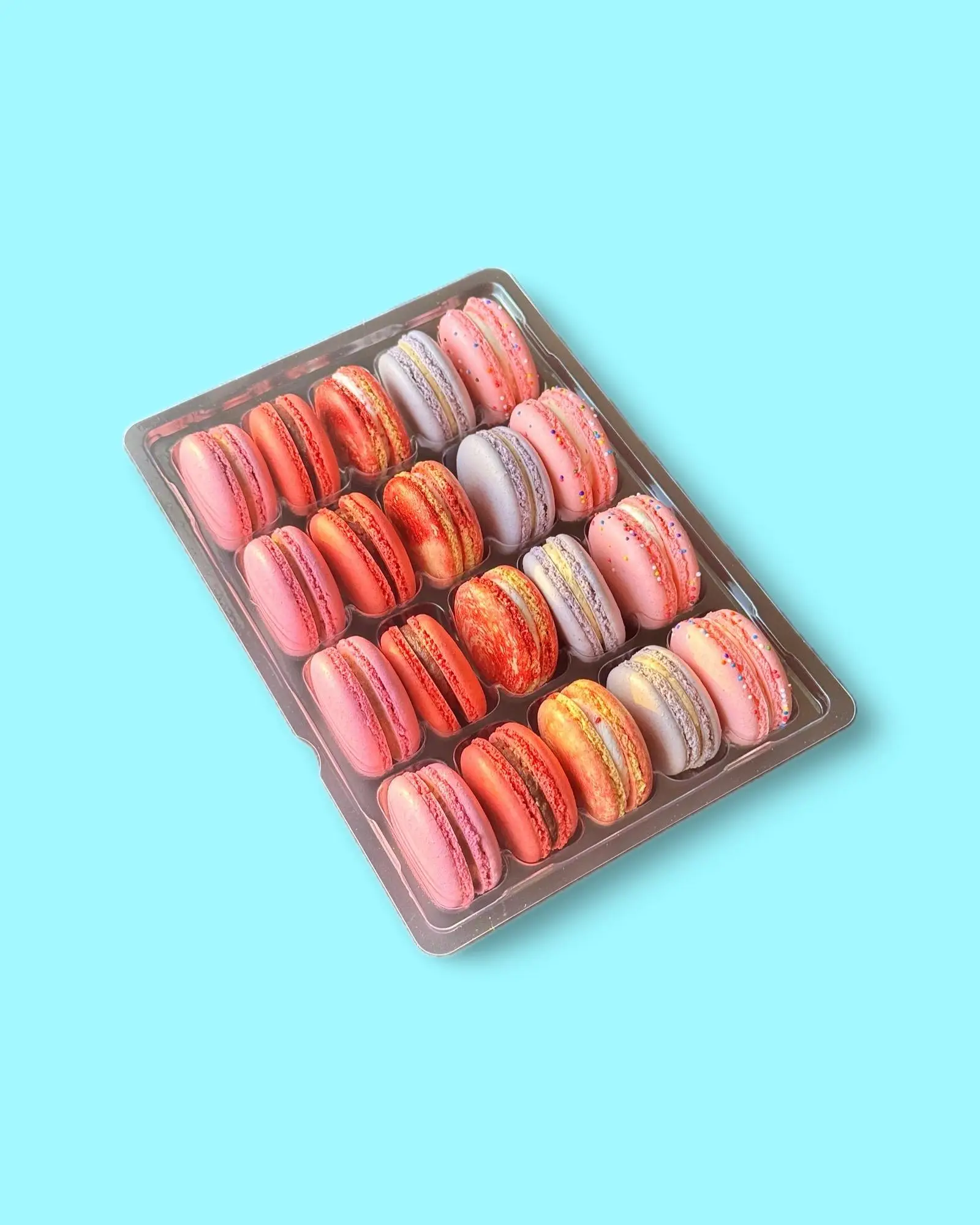20 Pack of French Macarons - Amanda's Macaron Shoppe Assorted Macarons, 20 Count Gluten Free Sweet Snack Cookies
