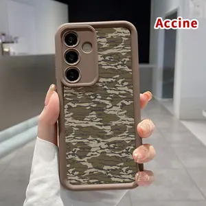 Phone Case Compatible with Samsung Galaxy S24 Plus S25 S23 S22 Ultra S24+ Camouflage Harmony Pattern TPU Lens Protection Durable Soft Cover Gift for Boy