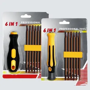 6-in-1 S2 Screwdriver Set with Strong Magnet, Y-Shaped, U-Shaped, Hex, Triangular, and Special-Shaped Screwdrivers for Home Use and Device Disassembly