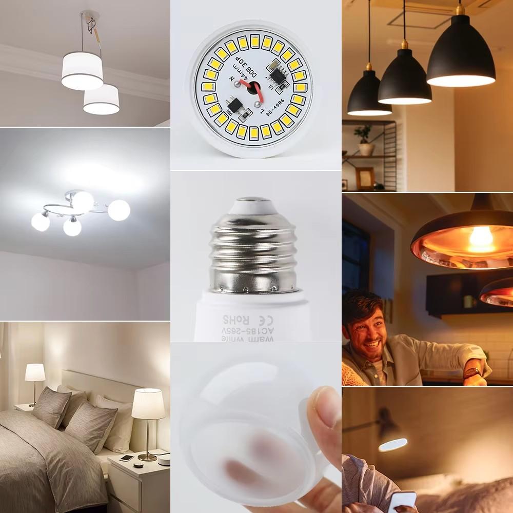 6 Pack Rechargeable Emergency Light Bulbs Battery Powered LED E26 120V 9W for Power Outage Camping Hurricane Ready Essential Lighting Solution