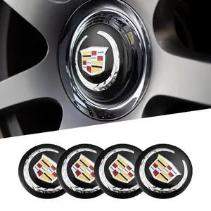 4Pcs 56MM Car Wheel Hub Cap Center Sticker Emblem Auto Badge Decal Accessories For Cadillac Escalade CTS ATS XTS CT4 CT5 XT5 XT4 XT6 CT6 Lyriq SRX ELR Celestiq EXT XLR