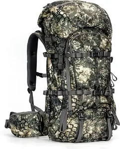 Pro 2400/3600/5000 Camo Hunting Backpack - Meat Hauler Frame Pack with Rain Cover, Rifle/Bow Holder