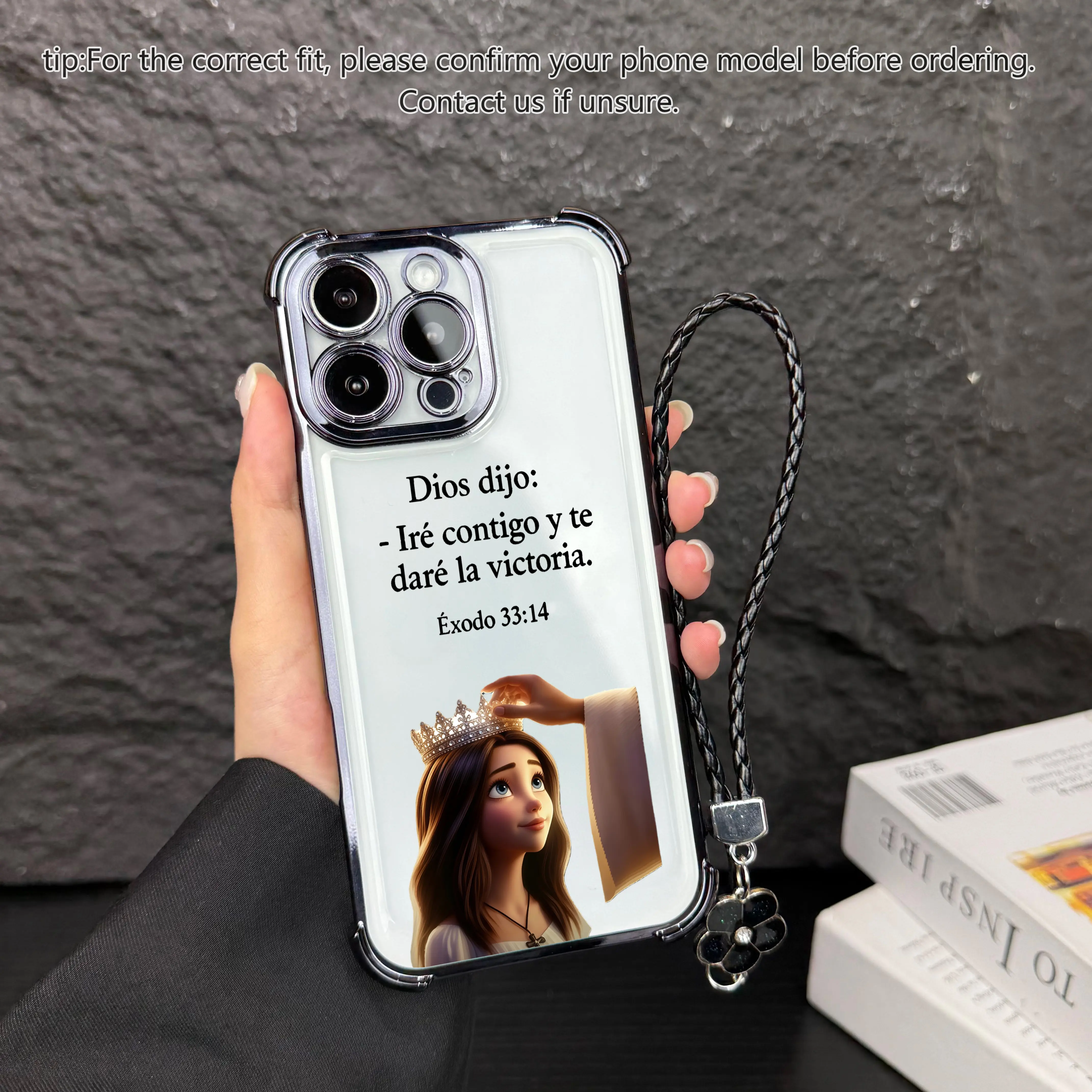 Dark purple + white lanyard