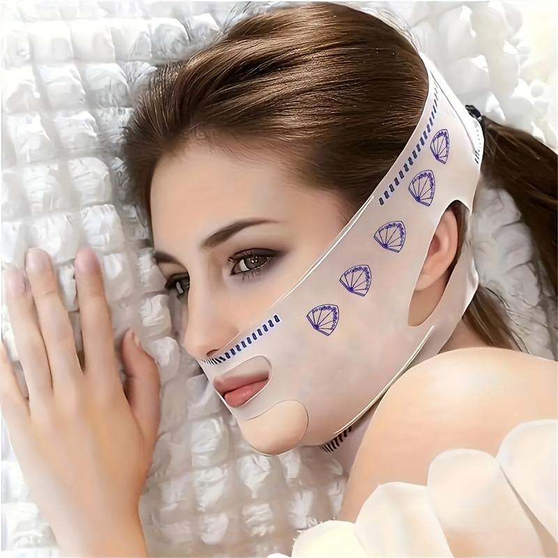 Facial Bandage for a Small V-Shaped Face, Facial Mask Band, V-Shaped Sleep Chin Strap, Facial Lifting Mask, Suitable for Sleep, Exercise, And Yoga, Reusable