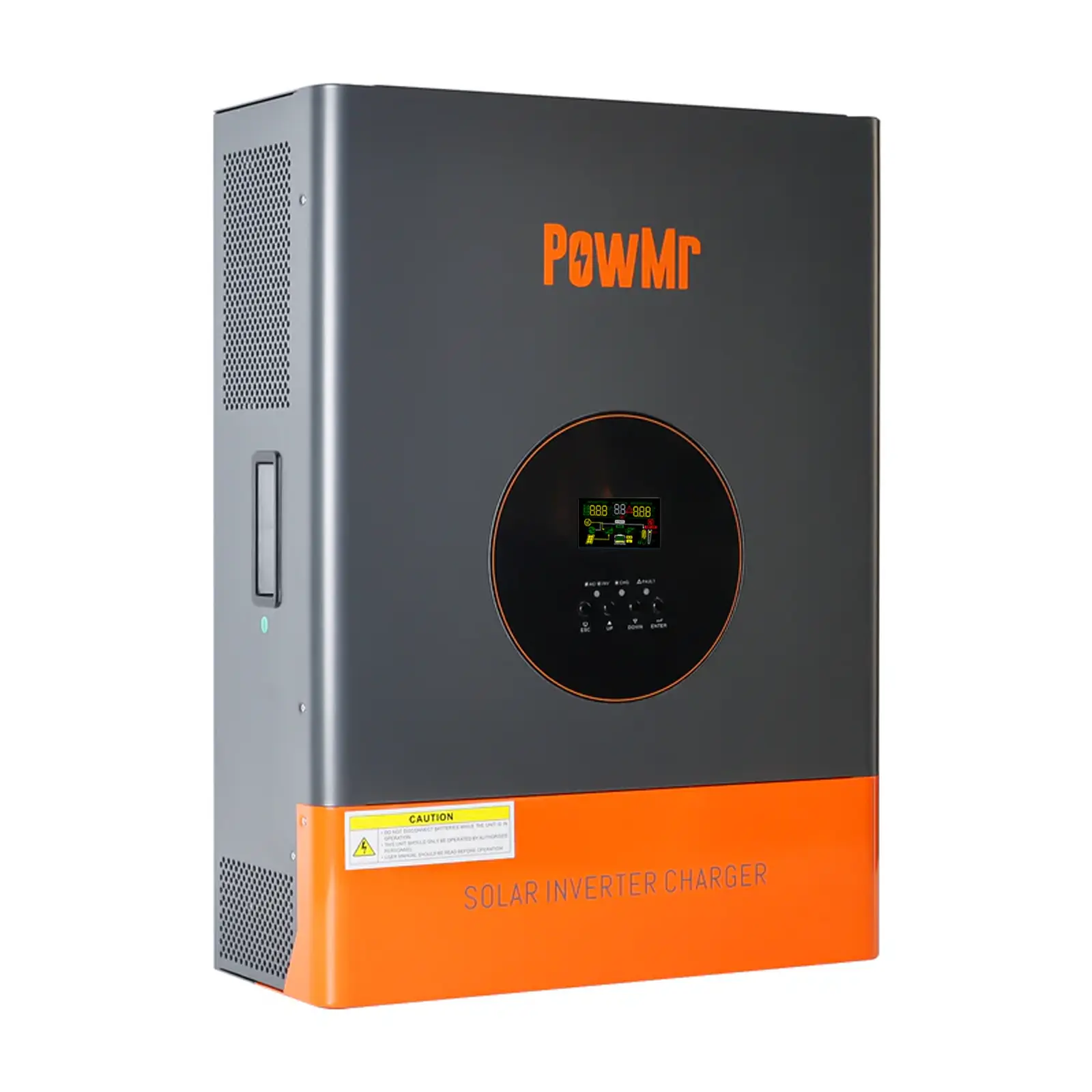 PowMr 5000W 48V Low Frequency Energy Efficient Hybrid Solar Inverter Charger - 110V/220V AC Split Phase, 120A MPPT Controller, Pure Sine Wave, Compatible with Lead-Acid/Lithium Batteries, for Home Emergency Use