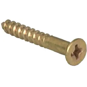 212 MAIN Flat Head Brass Wood Screws, 8 x 1.25 in, 100-Pack for Wood Fastening and Sailing Water Sports Applications