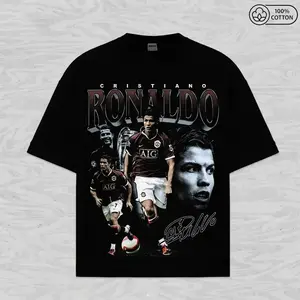 Cristiano Ronaldo T-Shirt C Ronaldo Digital Print T-shirt 100% Cotton Fabric Ronaldo Patterned T-shirt Spring Fall Winter Outdoor Sports Essential Comfortable Short Sleeves Perfect Birthday Gift