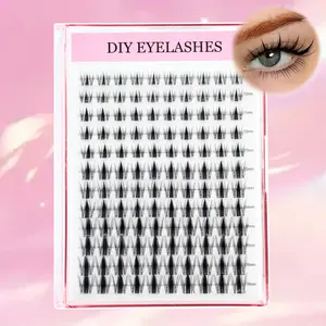 120 pieces of eyelash extension, fluffy eyelash clusters, natural eyelash clusters, fluffy eyelashes, suitable for beginners. Eyelash clusters ranging from 9 to 16 mm, DIY option available. Individual Lash Extension