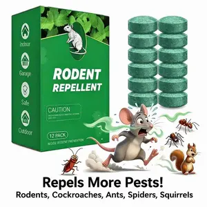 12-Pack Natural Rodent Repellent Balls - Peppermint & Lemon Oil, Repels Rats, Squirrels, Spiders | Indoor/Outdoor Safe