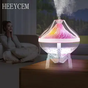 Colorful Volcano Humidifier, USB Humidifier – Colorful Gradient LED, Cool Mist Air Purifier, Nano Mist Moisturizing, suitable for bedroom, living room or office, perfect as a holiday, New Year, or Christmas gift.