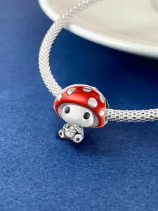 Cute Mushroom Design Pendant, Charm for Bracelet & Necklace, Fashion DIY Jewelry Accessories for Women & Girls, All Seasons Jewelry