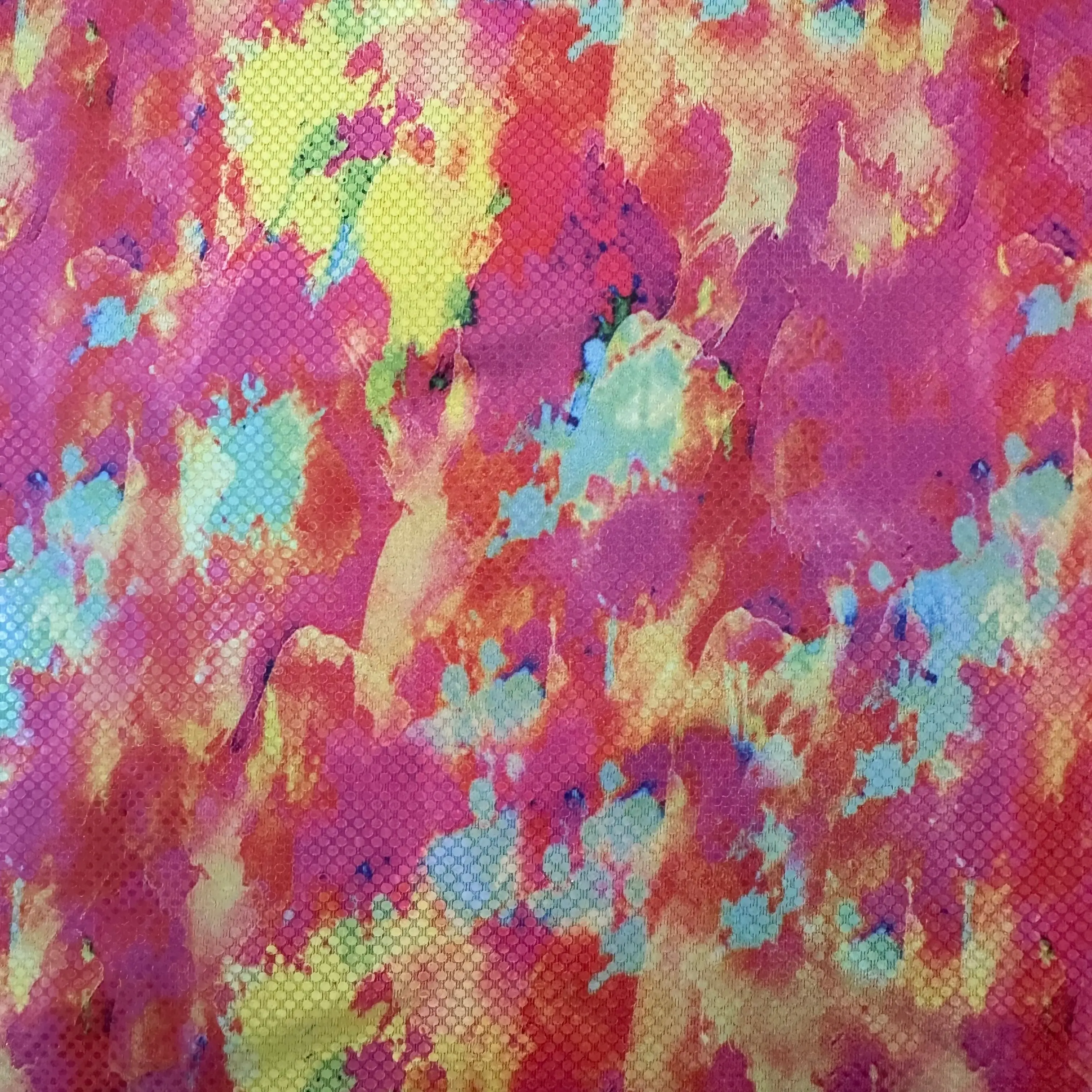 Volcano Radiant Luminous Splash Poly Stretch Fabric | Spandex Palace