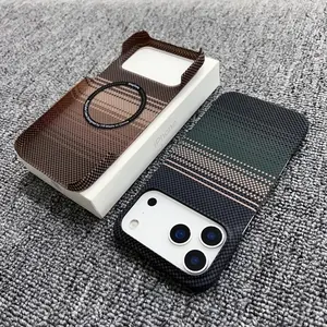 Frameless Carbon Fiber Starry Sky For Magsafe Magnetic Case For iPhone 17 Air 16 15 14 13 12 Pro Max Plus Wireless Charge Cover Protection Smartphone