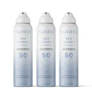 Sea Clearly Organic SPF 50 Clear Sunscreen Mist 3-Pack Bundle