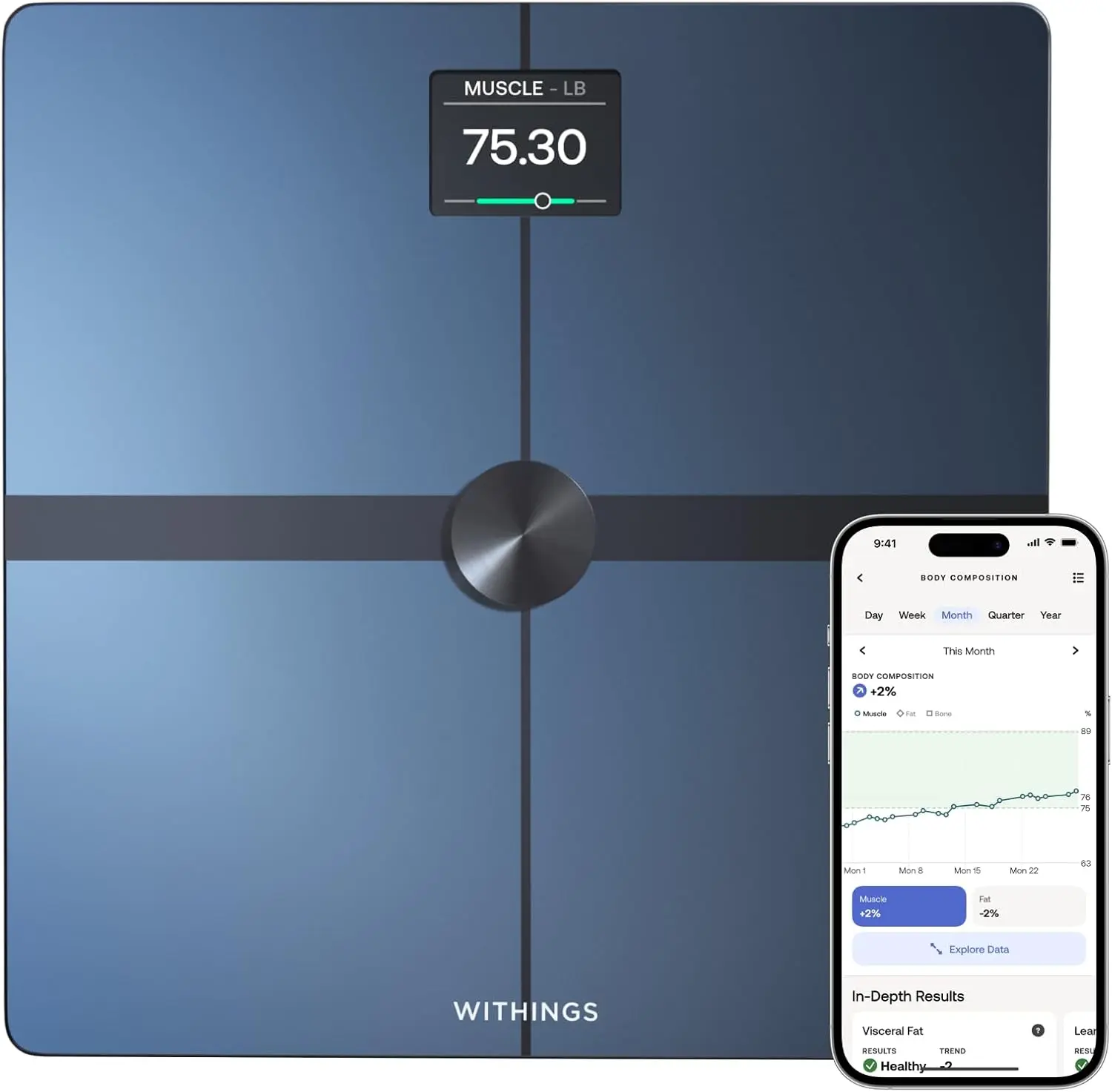 WITHINGS Body Smart - Accurate Scale for Body Weight and Fat Percentage, Body Composition Wi-Fi and Bluetooth Weight Scale, Smart Scale Apple Health Compatible, Bathroom Scale, Black