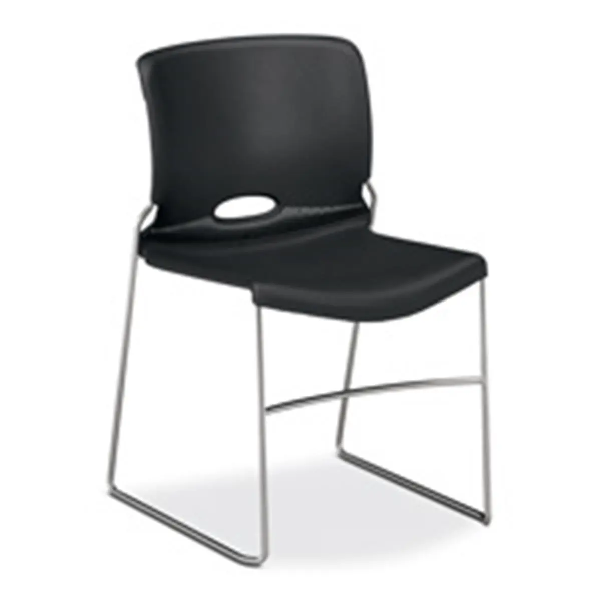 The Hon Company Stackable Plastic Seat Stacker Chairs - 4-CT, 19.13 in x 21.63 in x 30.63 in, Without Arms, Regatta Indoor Furniture