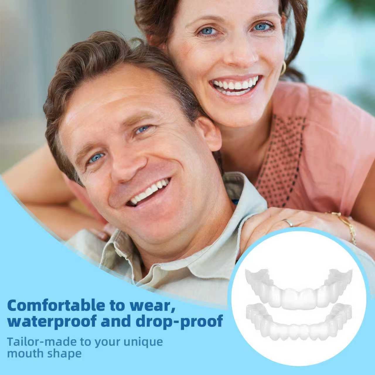 【Conceal Lost Tooth】Instant Smile Veneers for Over Upper Teeth Cover Designed to Disguise Missing Teeth Fallen Tooth Oral Flaws Temporary Visual Enhancer Non-Medical Beauty Solution For Men And Women Daily Use Best Gift