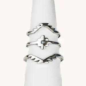 Skyweaver Silver Stackable Rings