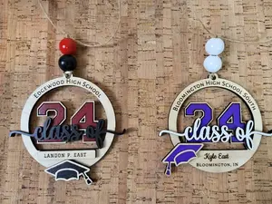 Graduation Ornament - Graduation Rearview Mirror Decor - Personalized 2024 Graduation Gift - Personalized Rearview Mirror Graduation Gift