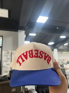 3D Embroidered Baseball Hat Out Of Your League Two Side Text Custom 3D Puff Embroidery, Two Tone Hat Gift