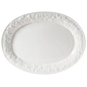Gibson Home Fruitful 18.75 Inch Oval Platter