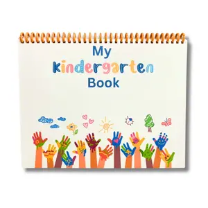 Kindergarten Workbook with alphabet tracing, uppercase and lowercase letters, counting objects, skip counting, shapes, and learning phone number and address