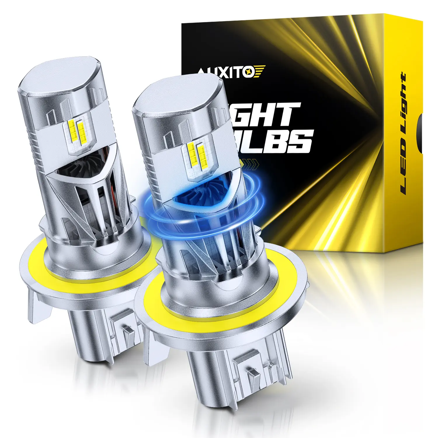 【ULTRA HEADLIGHT】For 2005-2022 Ford F250/F350/F450/F550 Super Duty LED Headlight Bulbs-H13/9008 High/Low Beam LED Bulbs, 58000LM 6500K Cool White 1000% Brighter,70,000Hrs Long Service Life with 20000RPM Cooling Fans,CANBUS Ready,No Flickering,Pack of 2