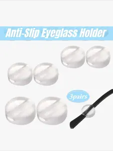 3pairs Glasses Temple Hook Anti-slip Ear Sleeves, Anti-falling Ear Supports, Fixators, Silicone Anti-slip Glasses Temple Sleeves, Anti-slip Soft Glasses Fixators, Glasses Grips